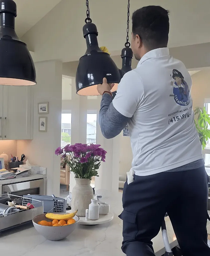 Deep cleaning services by Lisa Cleaning Service removing dirt from a home