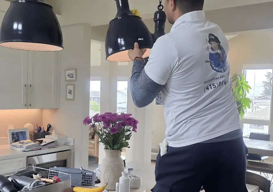 Deep cleaning services by Lisa Cleaning Service removing dirt from a home