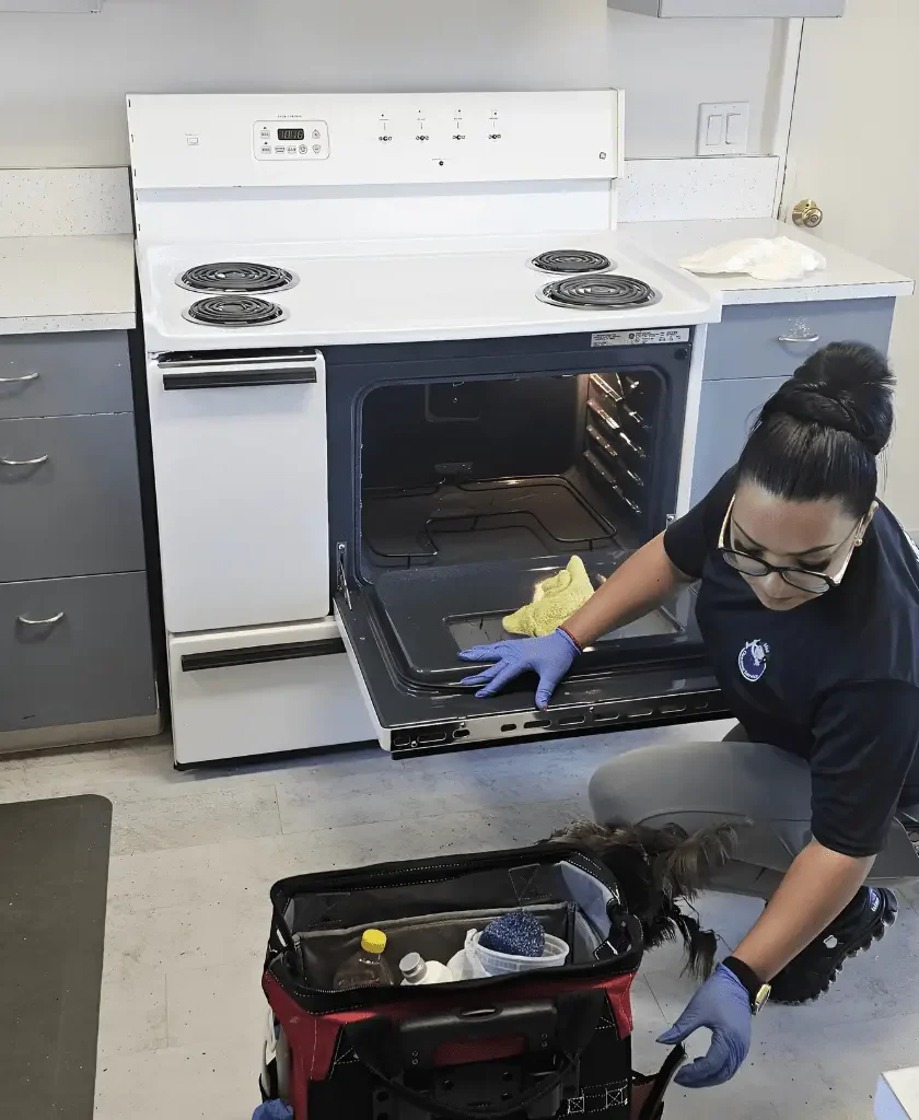 Kitchen sanitation by Lisa Cleaning Service disinfecting a sink